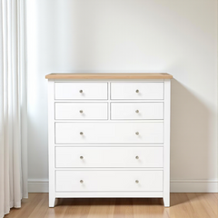 Cómoda de madera 7 cajones 100x50x115