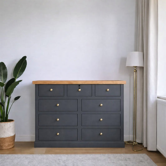Cómoda de Madera 9 cajones sin moldura