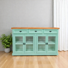 Buffet de madera y vidrio Idan