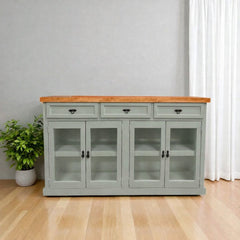 Buffet de madera y vidrio Idan