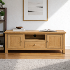 Rack de tv de madera 2 puertas + 1 cajón