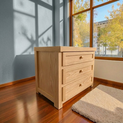 Velador de madera 3 cajones Malmo Signature