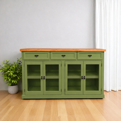 Buffet de madera y vidrio Idan