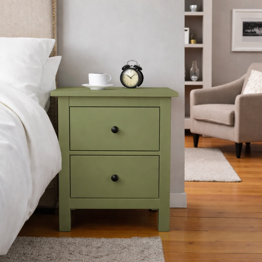 Velador de madera 2 cajones