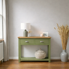 Arrimo vintage de madera 2 cajones