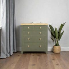 Cómoda de Madera de 5 Cajones