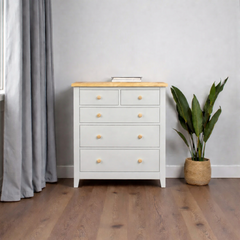 Cómoda de Madera de 5 Cajones