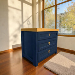 Velador de madera 3 cajones Malmo Signature