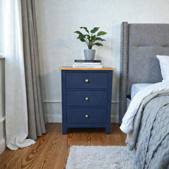 Velador de madera 3 cajones Rose