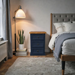 Velador de Madera 3 cajones rústico