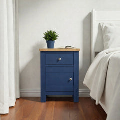 Velador de madera 1 cajon con puerta