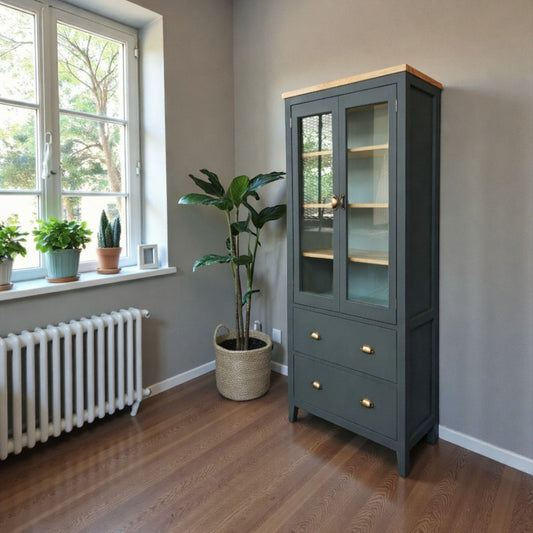 Vitrina de Madera de Pino Estilo Rústico