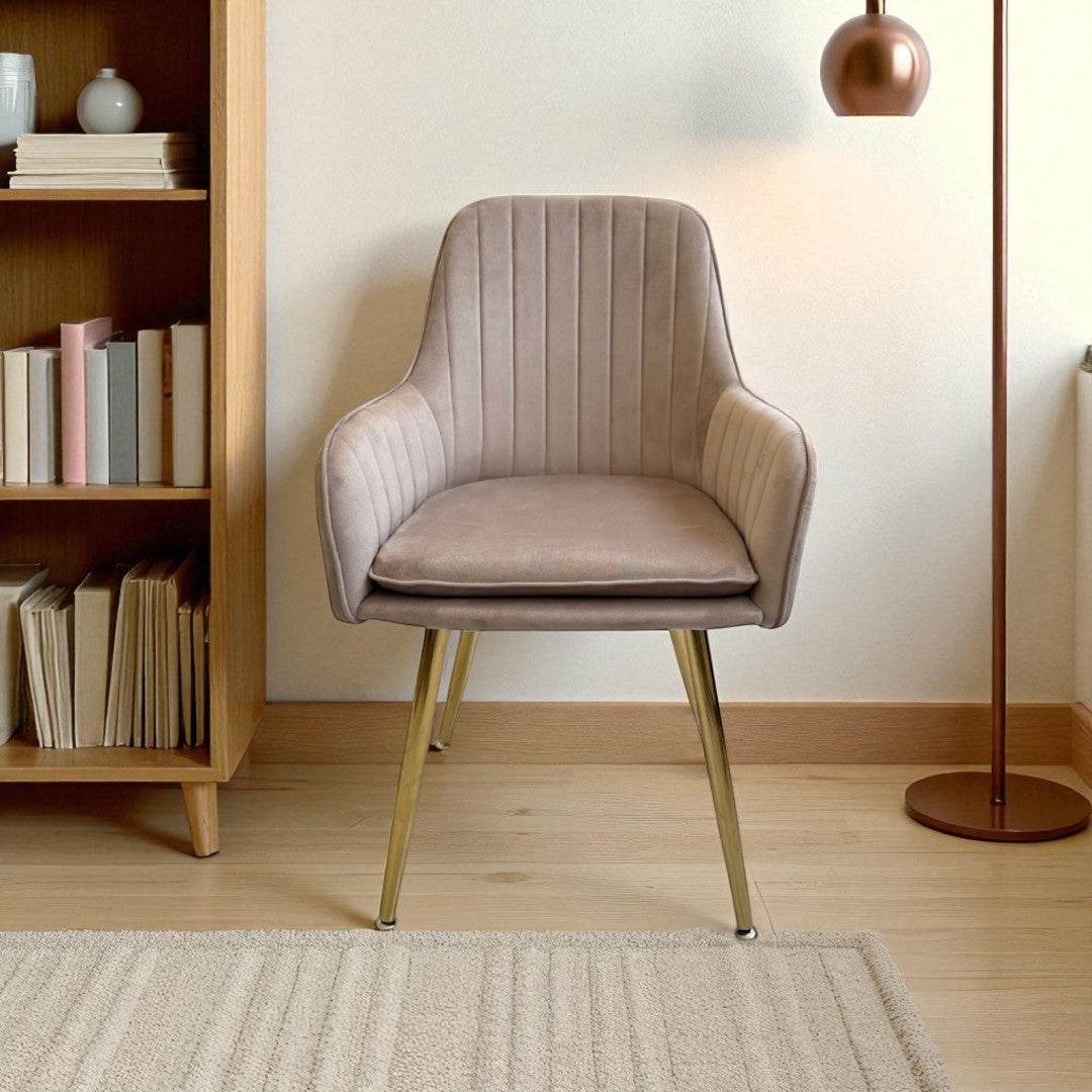 Sitial poltrona terciopelo patas doradas