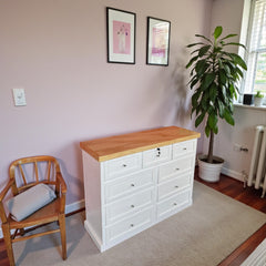 Cómoda de Madera 9 cajones 120x40x90