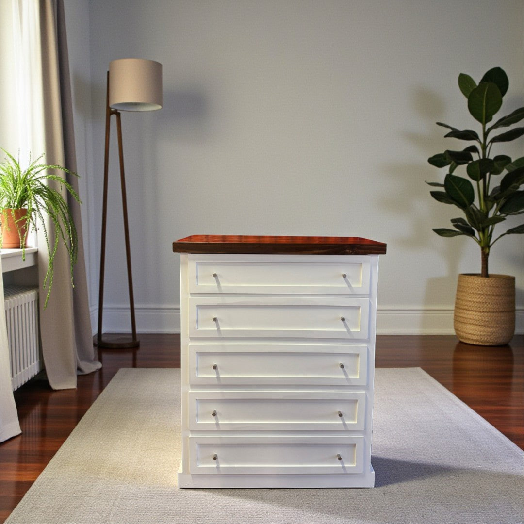 Cómoda de Madera 5 cajones 80x40x100