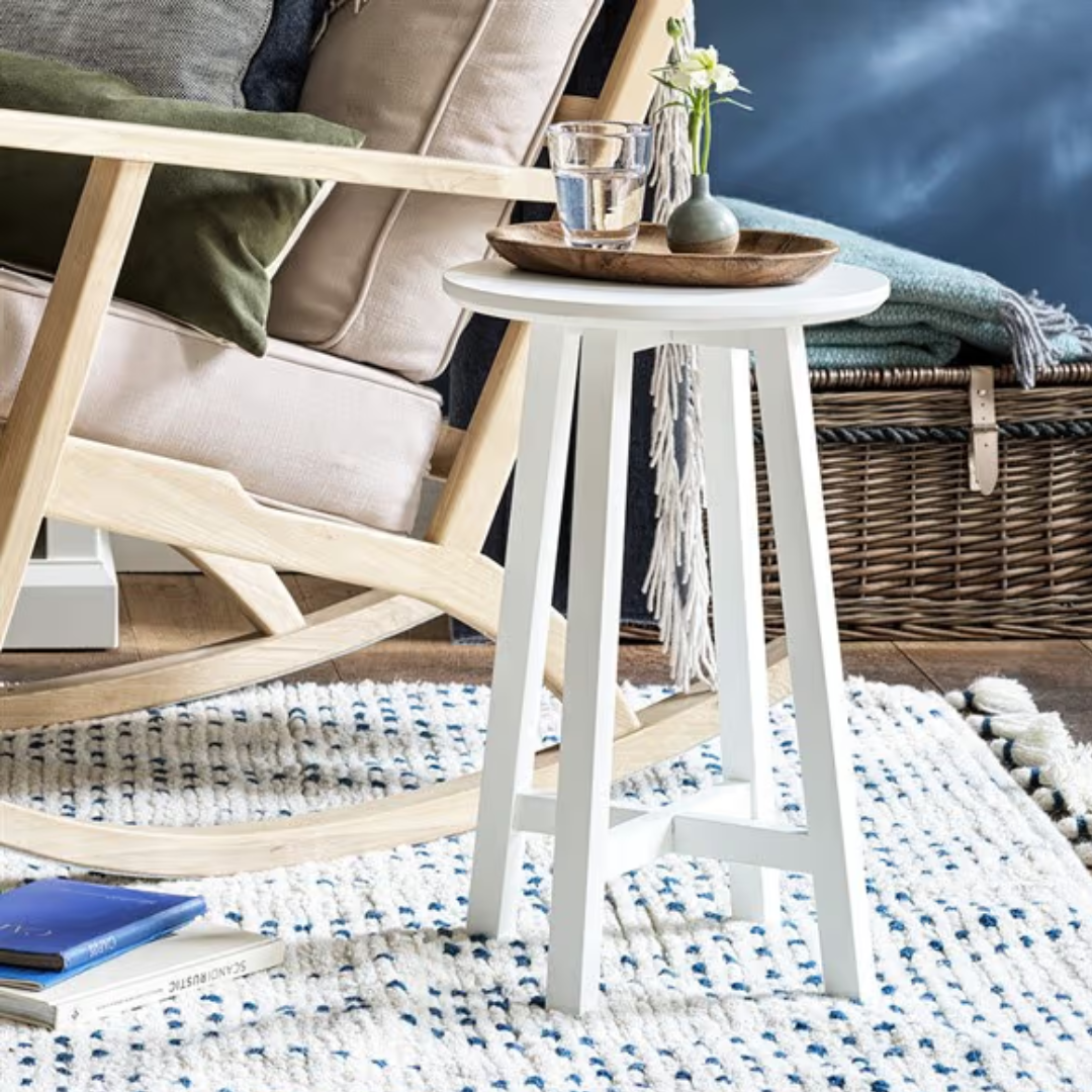 Mesa Lateral de madera Redonda 35x35x55