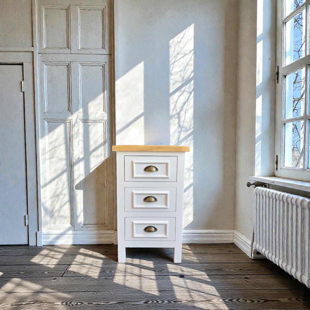 Velador de madera 3 cajones Elegance