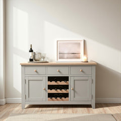 Buffet Mueble bar de madera estilo 140x30x80