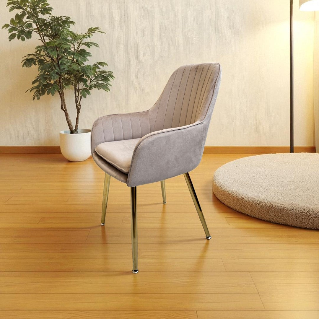 Sitial poltrona terciopelo patas doradas