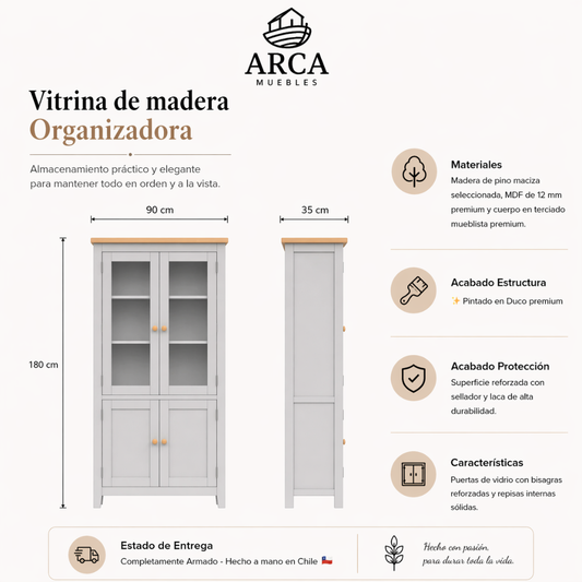 Vitrina de madera Organizadora