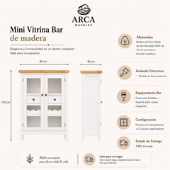 Mini Vitrina Bar de madera