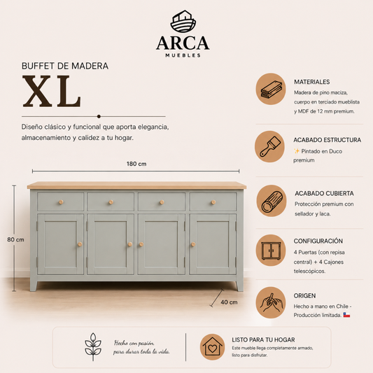 Buffet de madera XL