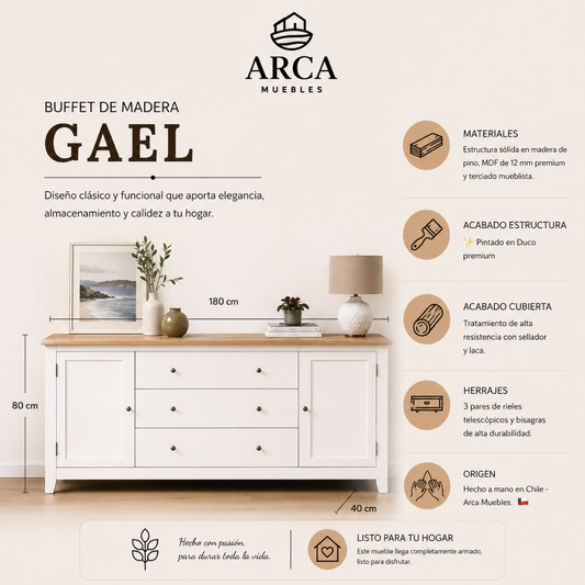 Buffet de madera Gael