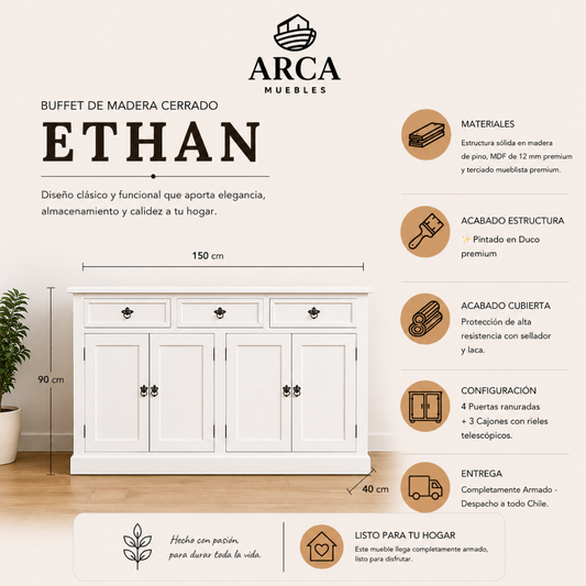 Buffet de madera Cerrado Ethan