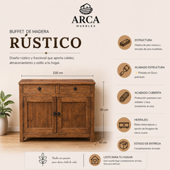 Buffet de madera rústico