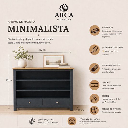 Arrimo de madera Minimalista