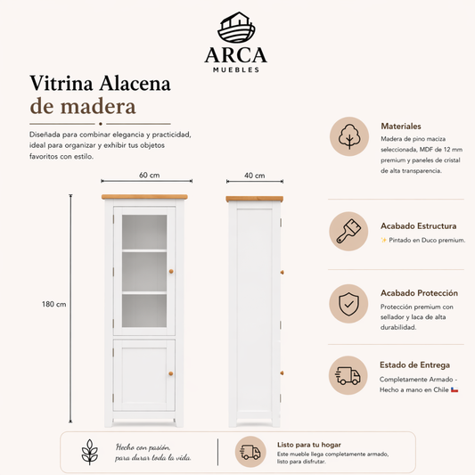 Vitrina Alacena de madera