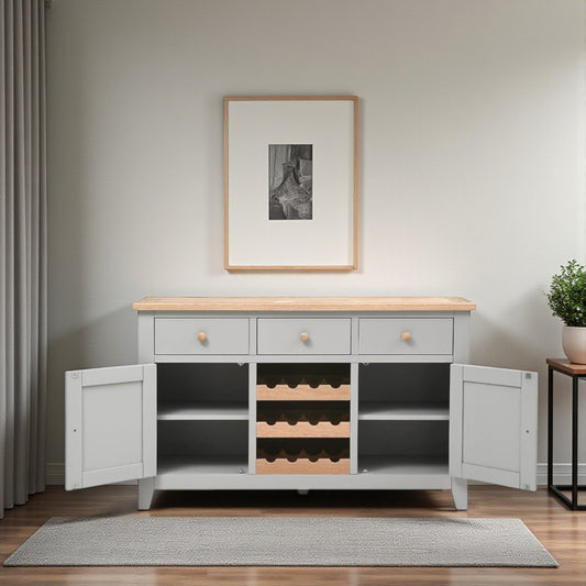 Buffet Mueble bar de madera estilo 140x30x80