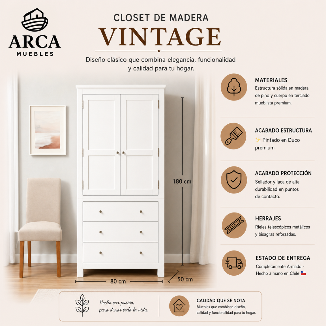 Closet de madera vintage