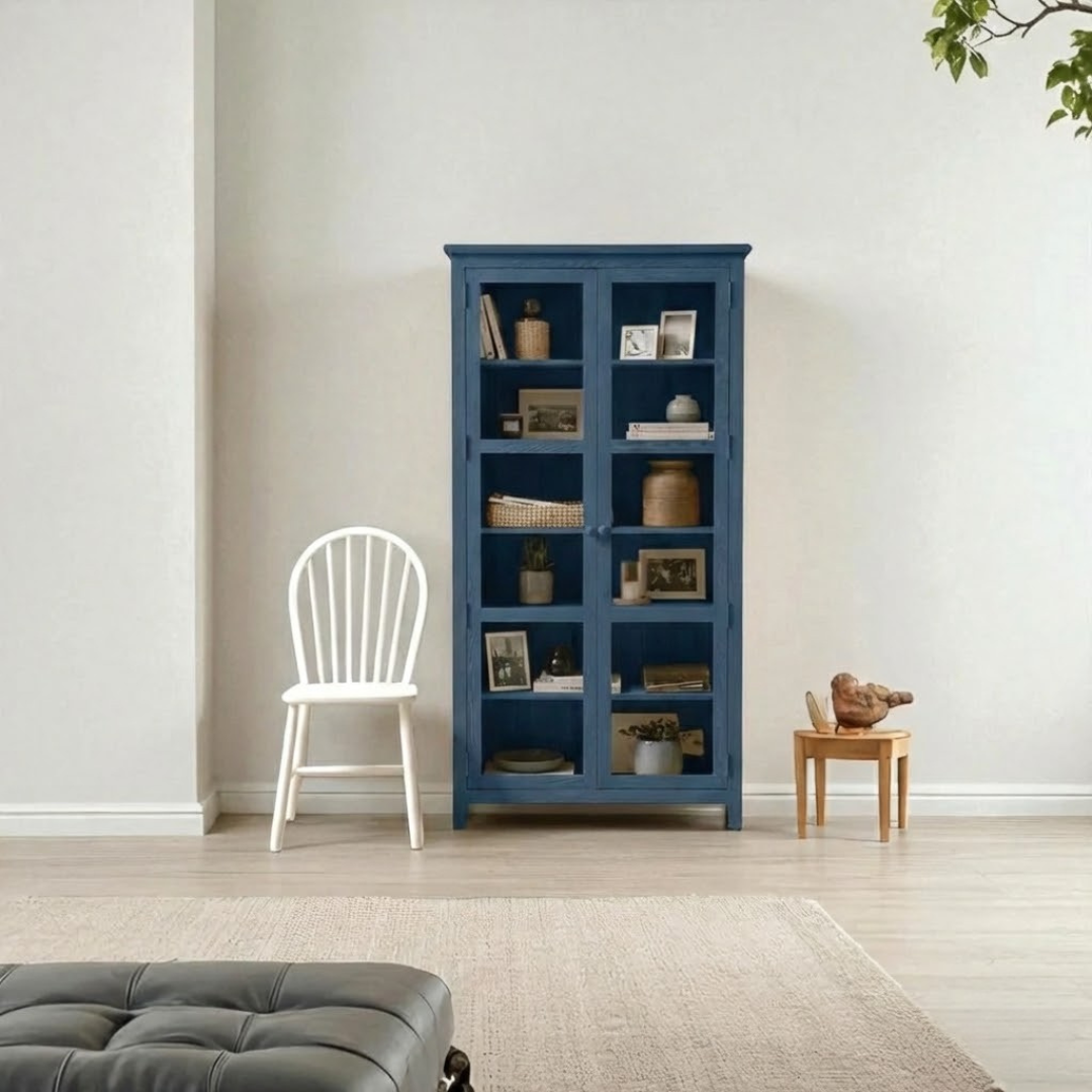 Vitrina Vintage de madera con Vidrios