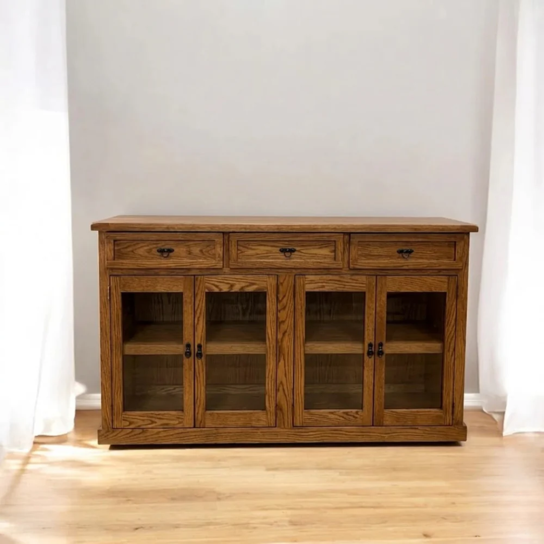 Buffet de madera y vidrio Idan