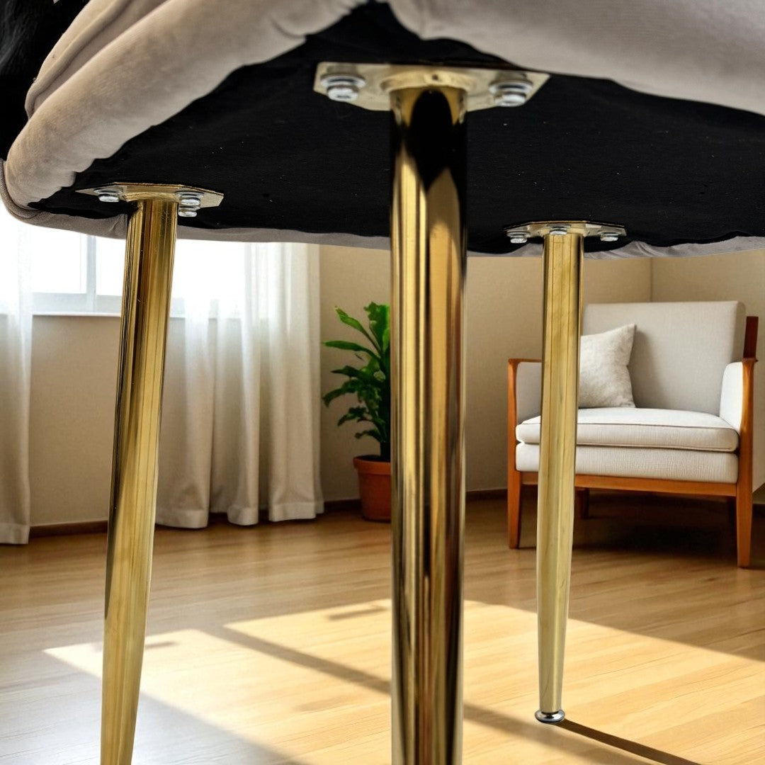 Sitial poltrona terciopelo patas doradas