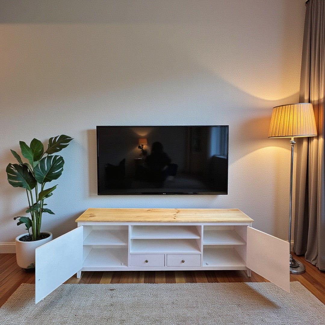 Rack de tv de madera 180x40x65