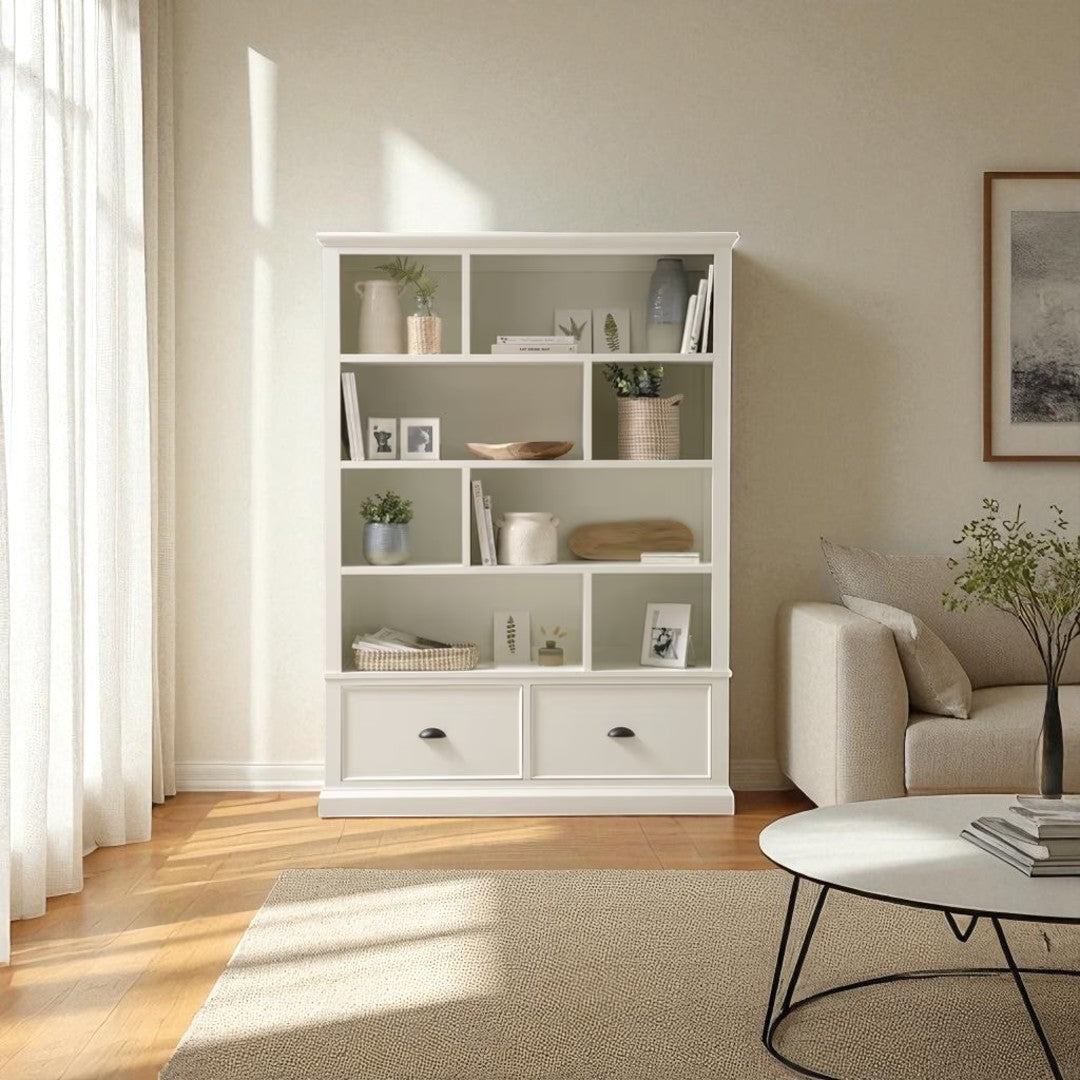 Librero de madera con Estantería 140x35x180