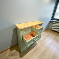 Cómoda de Madera 9 cajones 125x40x90