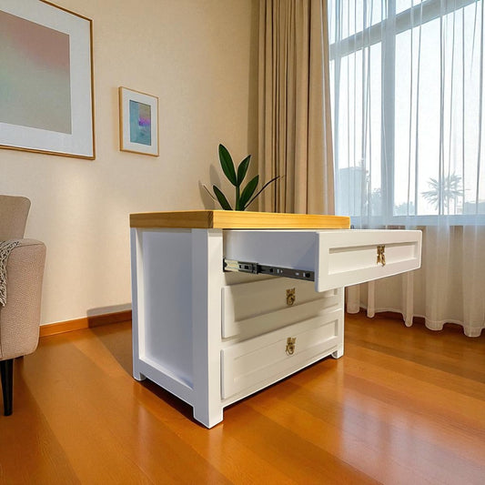 Velador de madera 3 cajones Malmo Signature