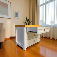 Velador de madera 3 cajones Malmo Signature