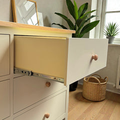 Cómoda de madera con 6 cajones Quilpué 120x40x80