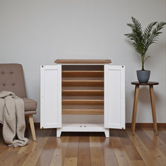 Zapatero Vintage de Madera de Pino 80x40x110