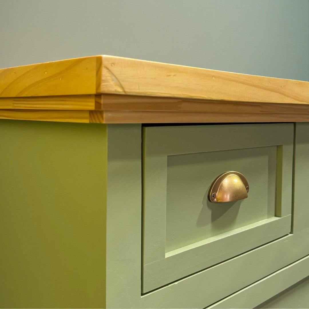 Cómoda de Madera 9 cajones 125x40x90