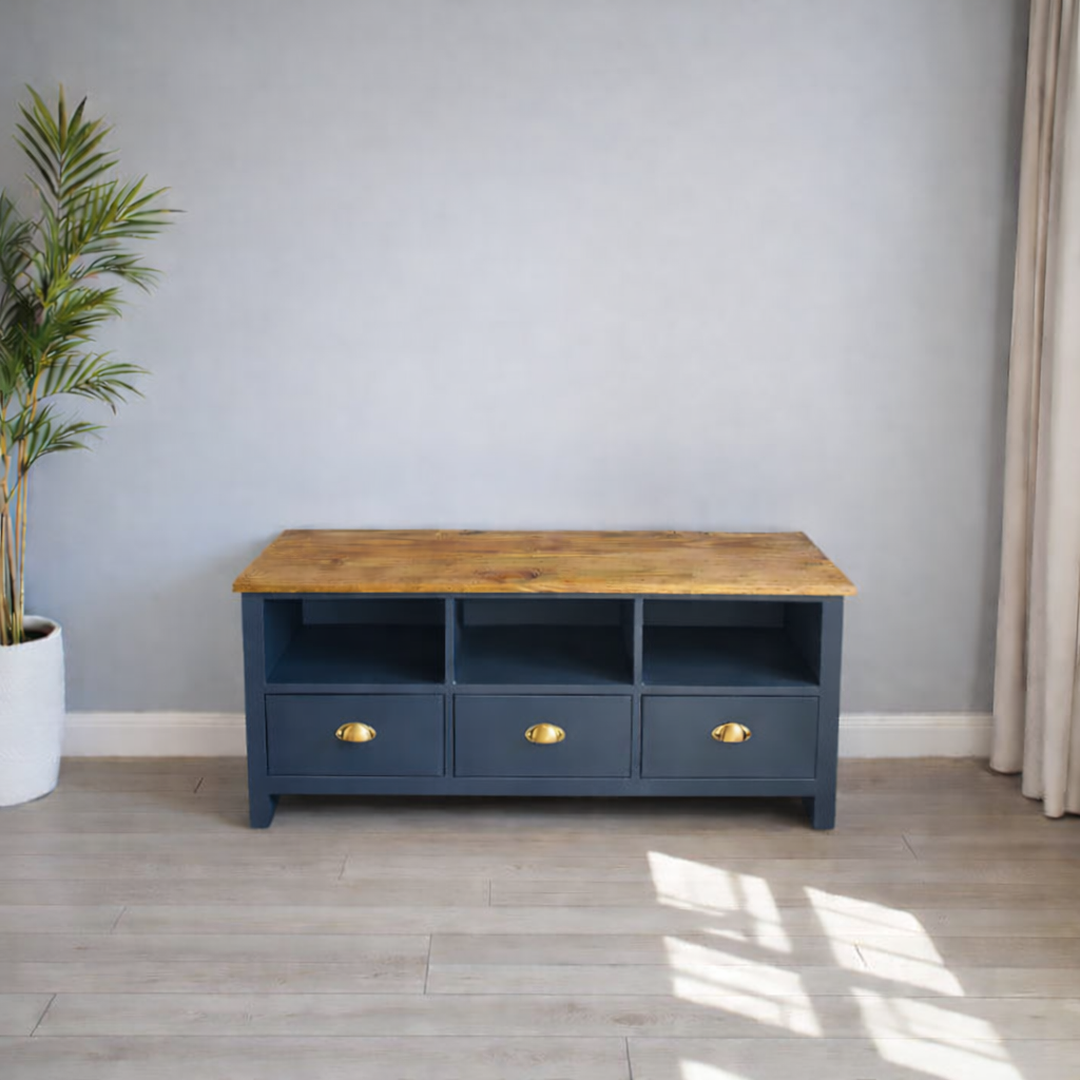 Rack de TV de Madera 3 cajones