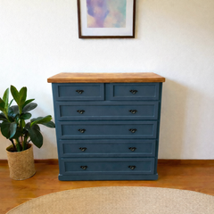 Cómoda de madera con 6 cajones