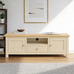 Rack de tv de madera 2 puertas + 1 cajón