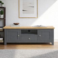 Rack de tv de madera 2 puertas + 1 cajón