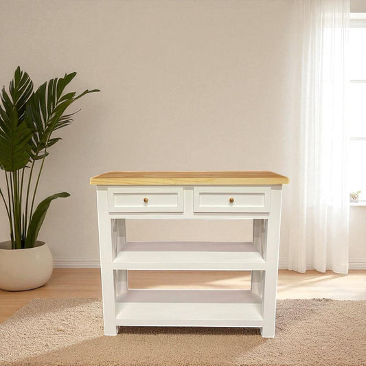 Arrimo de madera 2 cajones en living