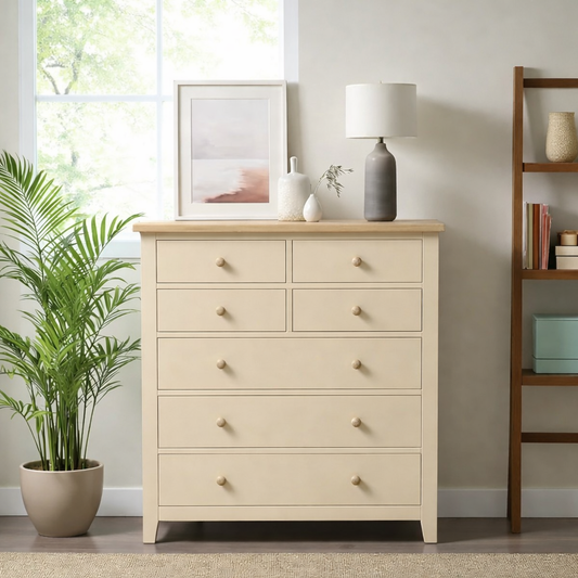 Cómoda de madera 7 cajones